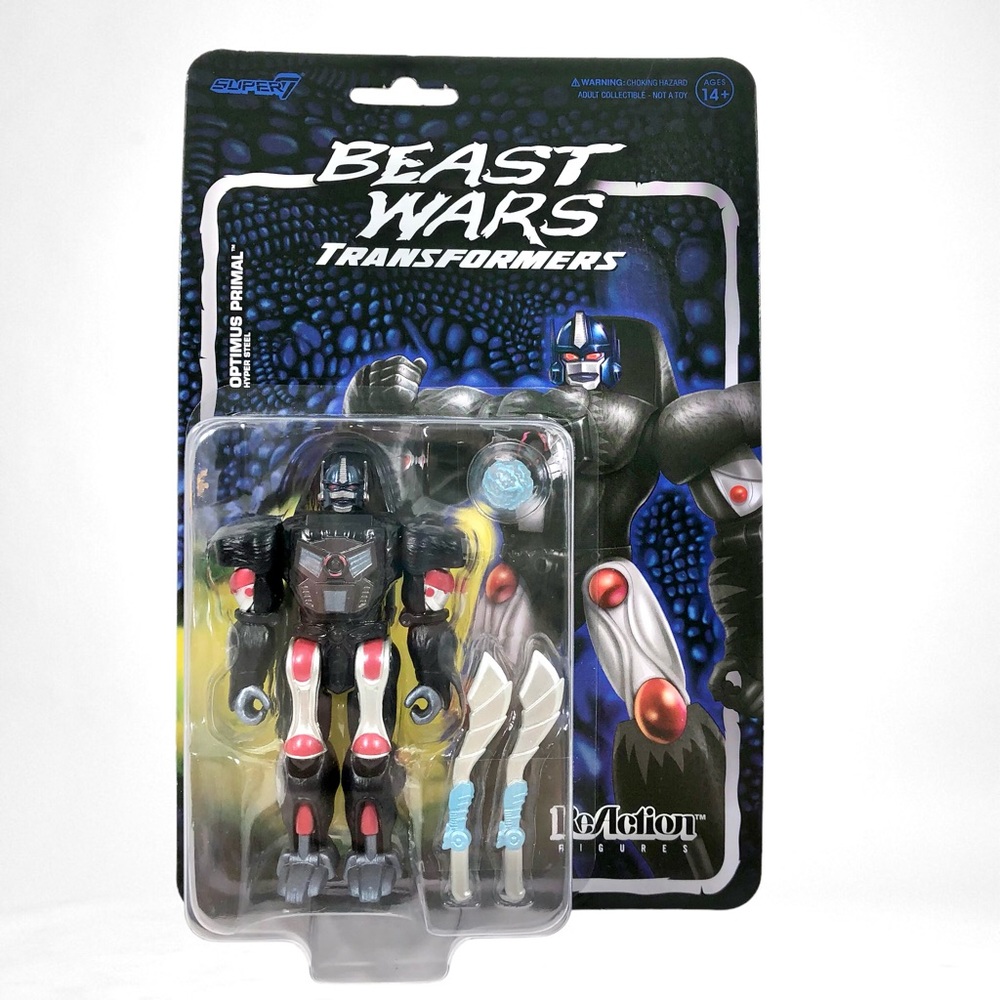 Transformers Beast Wars Super7 Reaction Action Figure Optimus Primal HyperSteel!